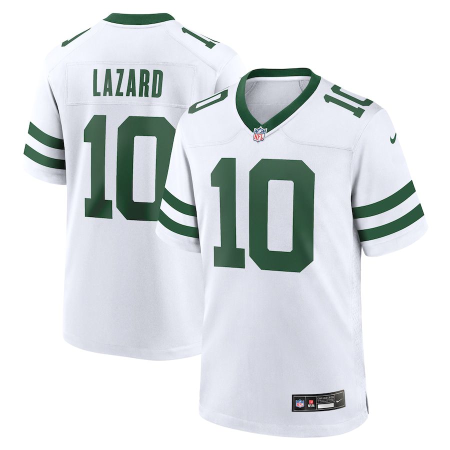 Men New York Jets #10 Allen Lazard Nike White Legacy Player Game NFL Jersey->->NFL Jersey